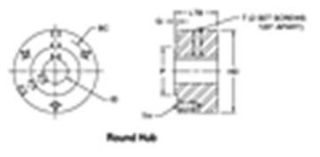 Picture of 100 HUB RND SS 3-1/8  3/4 KW LOV