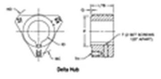 Picture of 80 DLT HUB 3-3/8  7/8X7/16KW LOV
