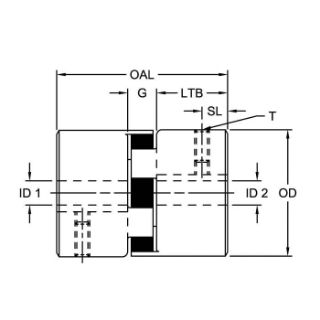 Picture of AL070 HUB 3/4  3/16X3/32KW LOV